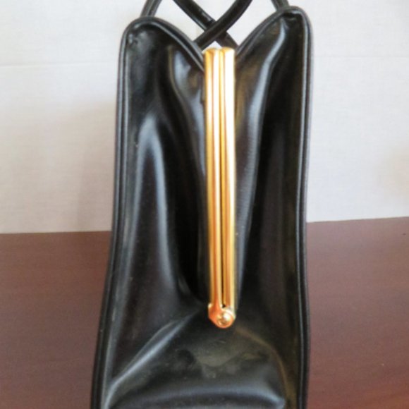 Vintage 60's Hardshell HANDBAG Suede Interior (734) - Picture 2 of 6